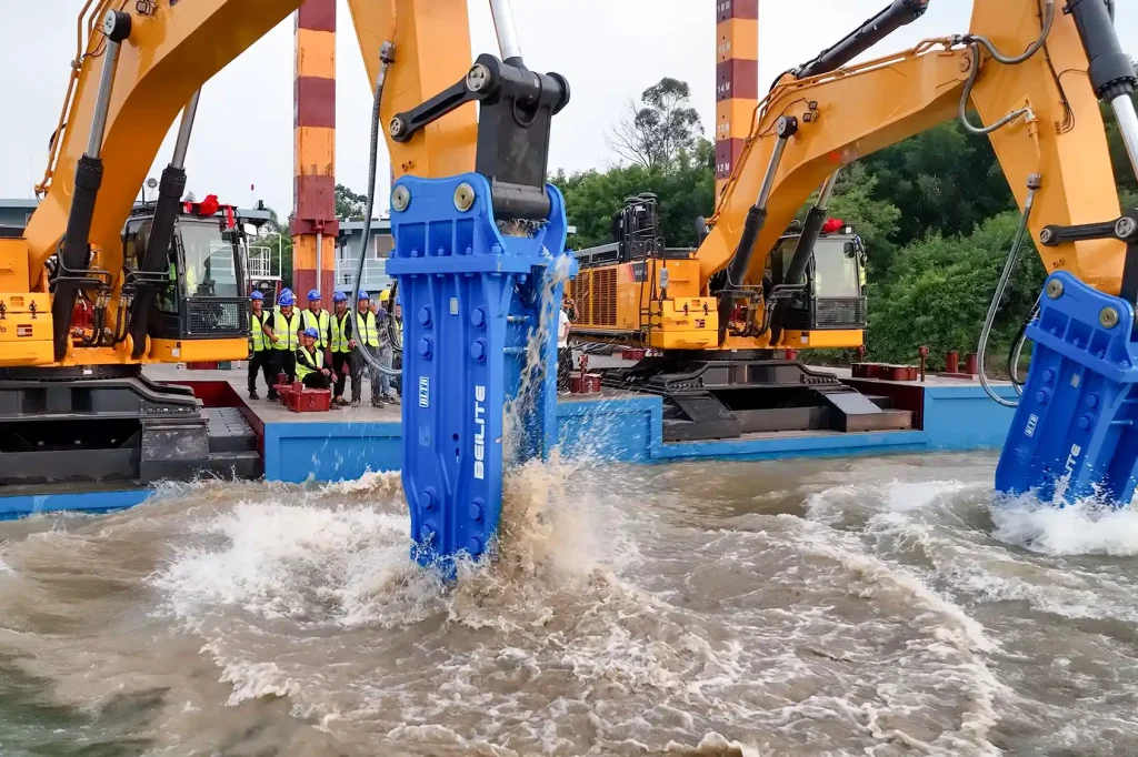 Hydraulic Breakers for Pier and Harbor: Marine Demolition Power